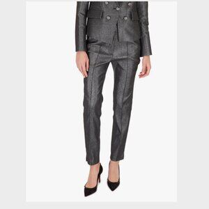 Veronica Beard Carlson Silver Lurex Trousers, sz 4